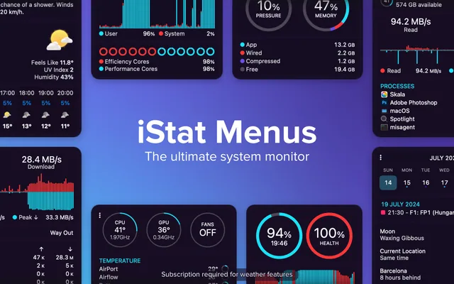 iStat Menus screenshot 1